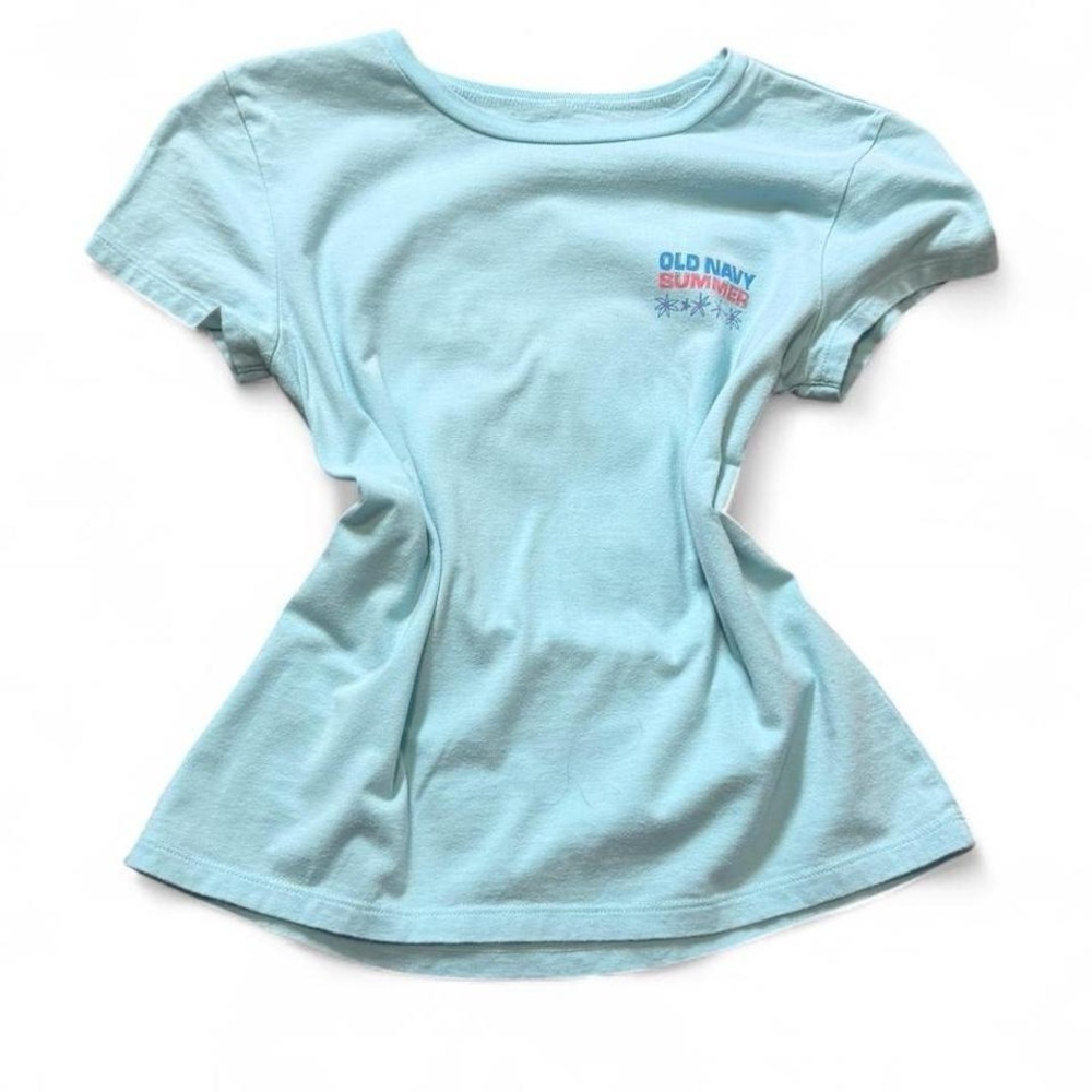 Vintage Y2K Old‎ Navy Blue Sunmer Graphic Tee, Women's Size M